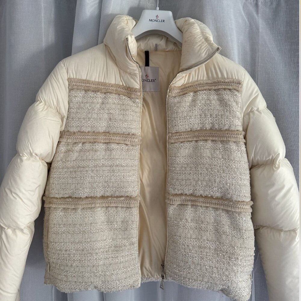 Moncler Women's Aucun Tweed Down Jacket